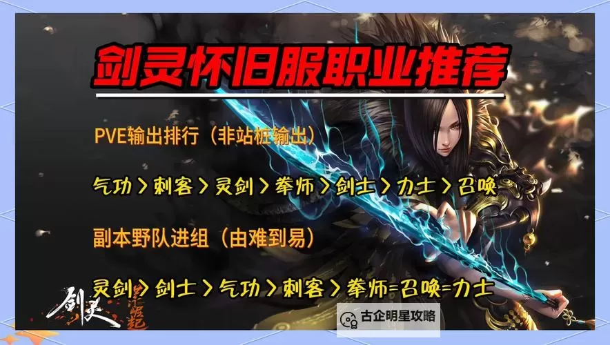 剑灵哪些职业适合单刷？最强单人推荐职业解析图2