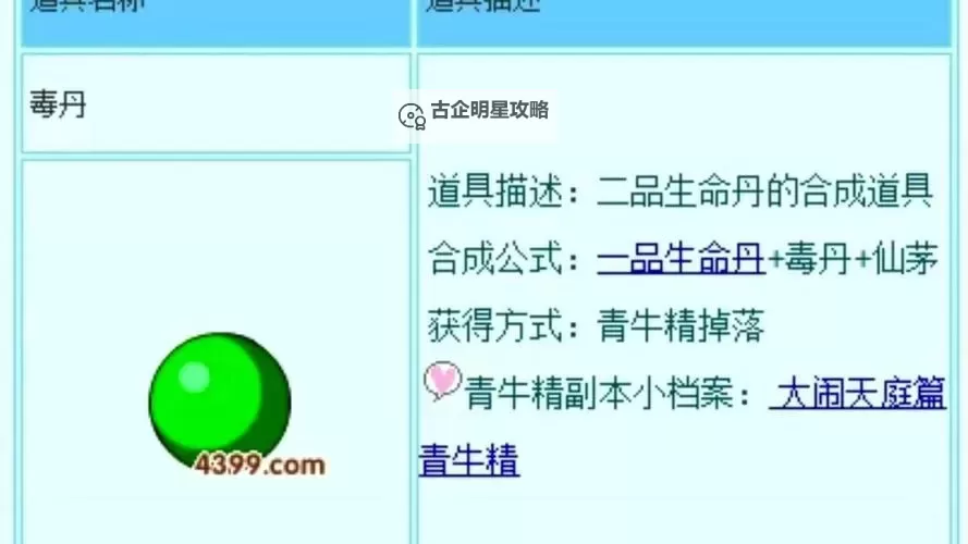 造梦西游3二品毒丹怎么合成详细攻略指南图2
