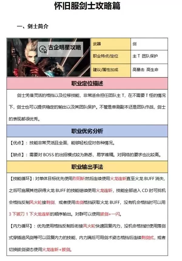 《剑灵最简单的职业解析:入门推荐与实用指南》图1