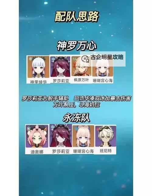 《原神》罗莎莉亚主/副C出装配队推荐图1