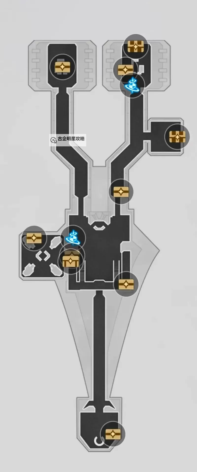 《崩坏星穹铁道》黑塔收容舱2层宝箱位置 空间站黑塔收容舱2层全战利品收集图1