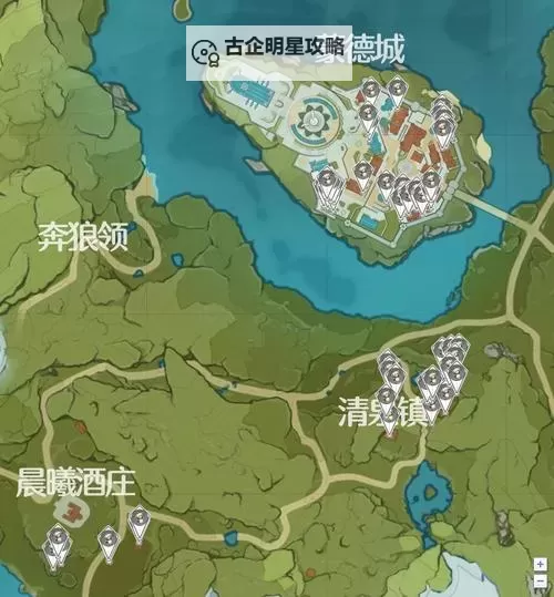 《原神》4.5慕风蘑菇采集路线分享图1