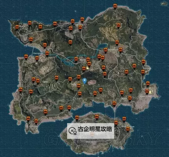 《绝地求生大逃杀》大桥中间悬崖9个跳点位置介绍图1