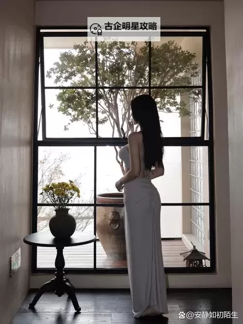 在落地玻璃窗C乳：穿越光影的沉思时刻图1