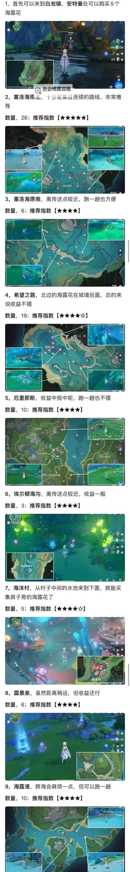 《原神》海露花采集路线分享图1