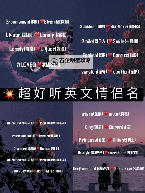 揭秘欧美个性高端网名情侣，打造独特专属情侣昵称指南图1