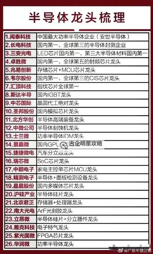 中国三只芯片龙头股:引领半导体行业的战略选择图1