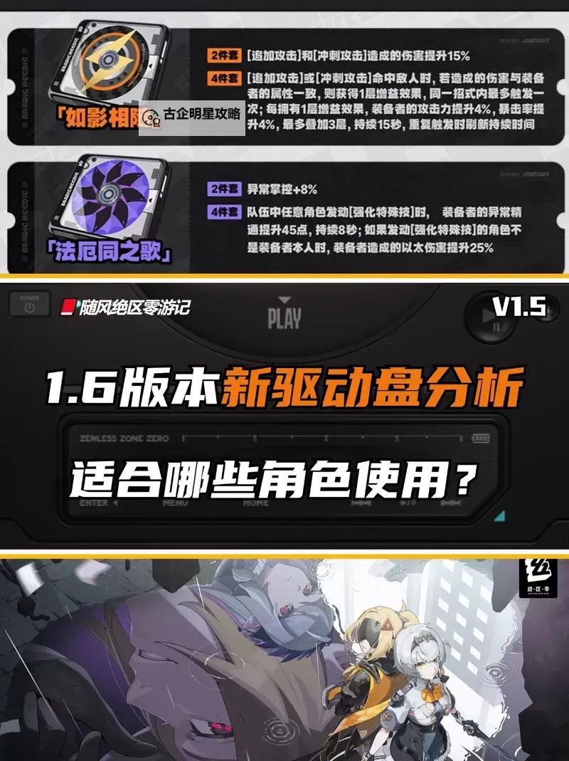 《绝区零》1.0全驱动盘效果与适配角色一览图1