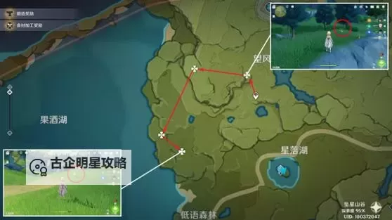 《原神》3.8版本落落莓采集路线分享图1